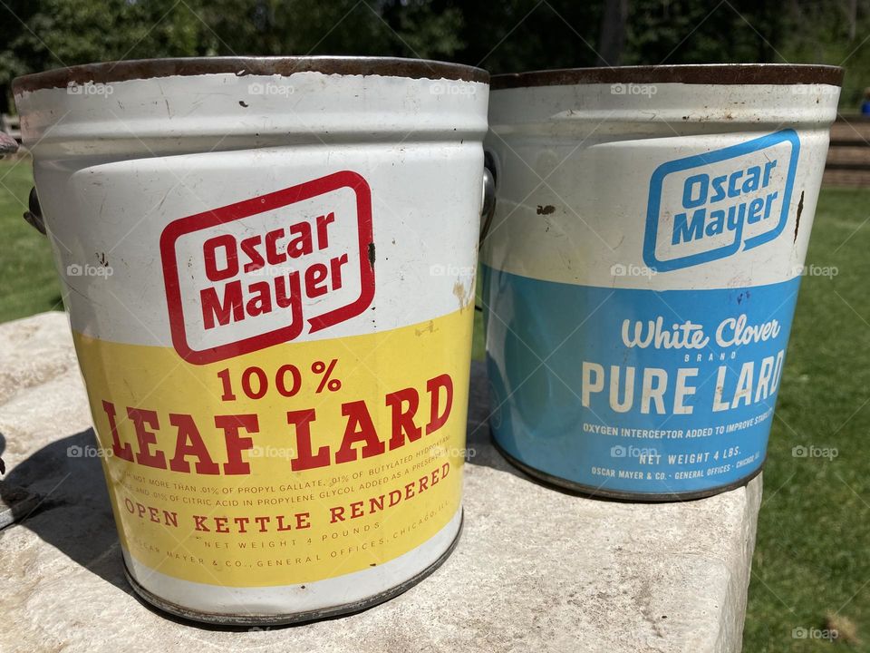 Metal Lard Buckets 