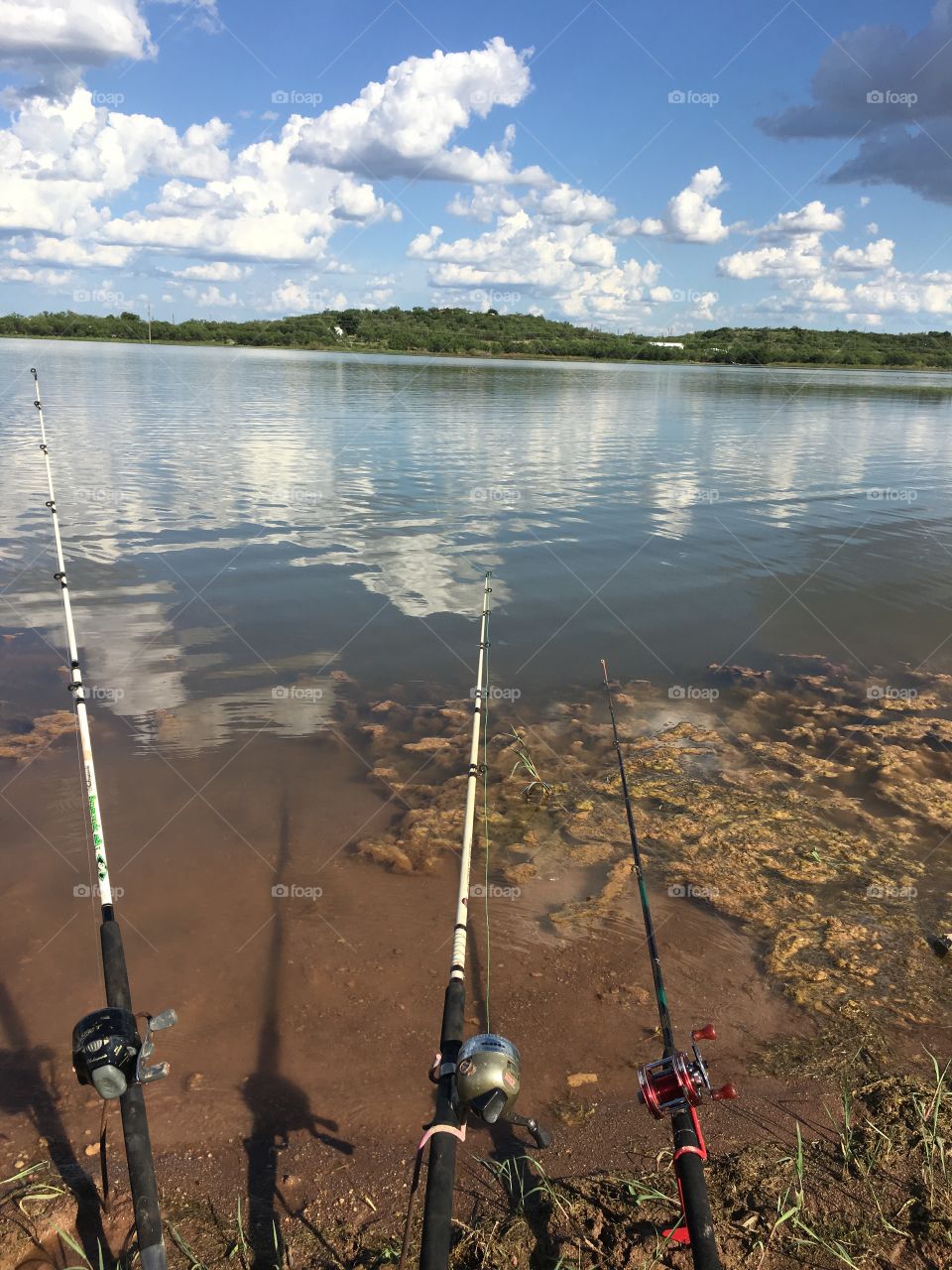 Fishing at Lake Fort Phantom. 