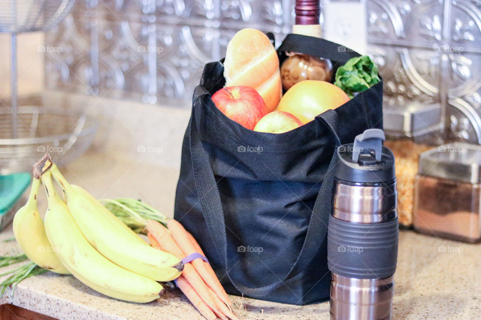 Reusable Grocery Bag and Mug