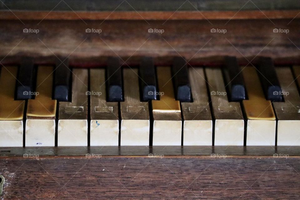 Old piano keys 