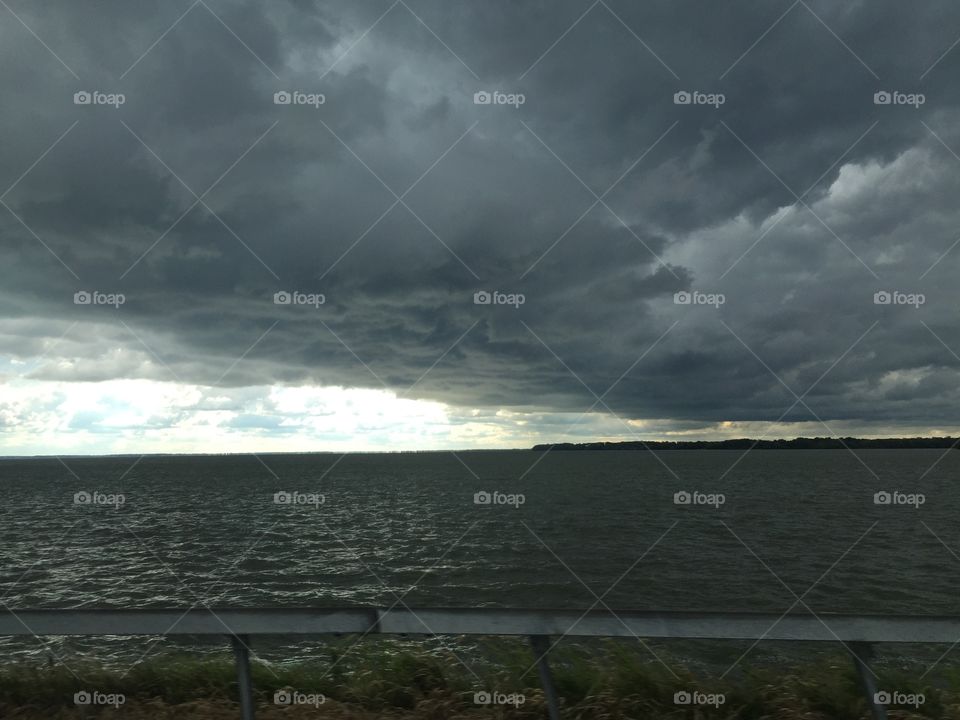 Storm over lake Yeary