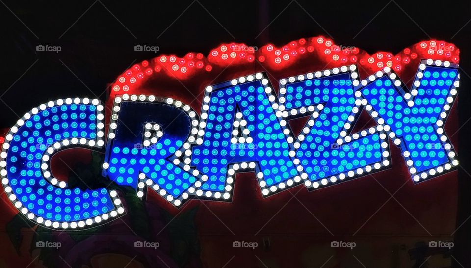 Brilliant neon Crazy sign