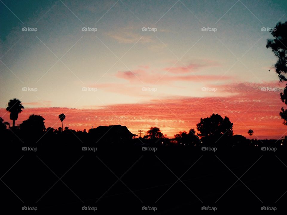 "SoCal Lights". This beautiful sunset lights up the sky near Carlsbad California. 