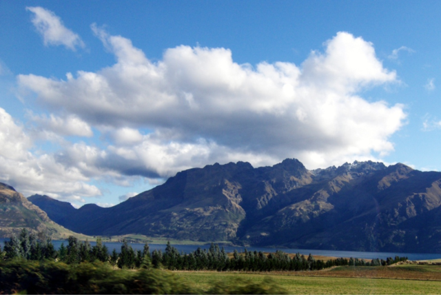 landscape sky lake mountains by Amy