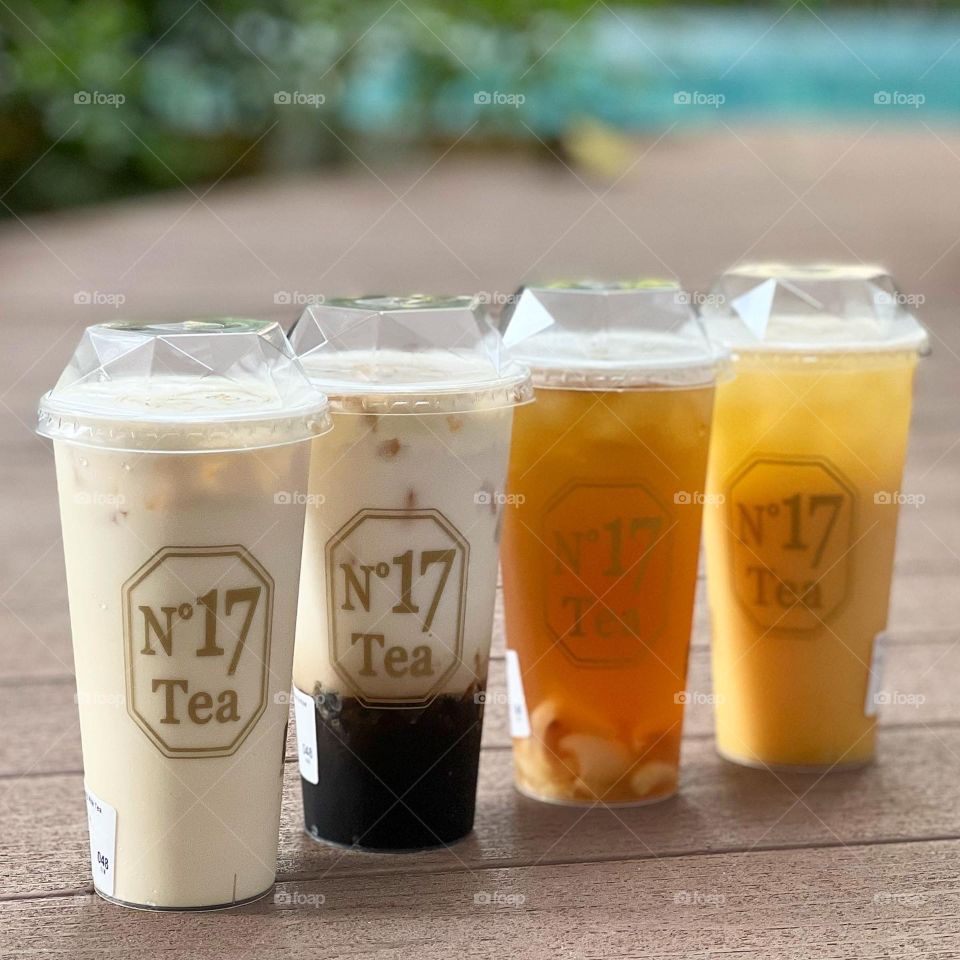 Homegrown Bubble teas in milk tea and fruit tea flavours 
