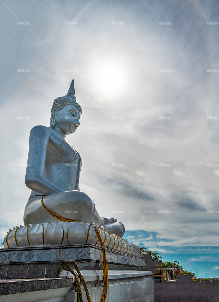 Elegrant big buddha statue in Thailand