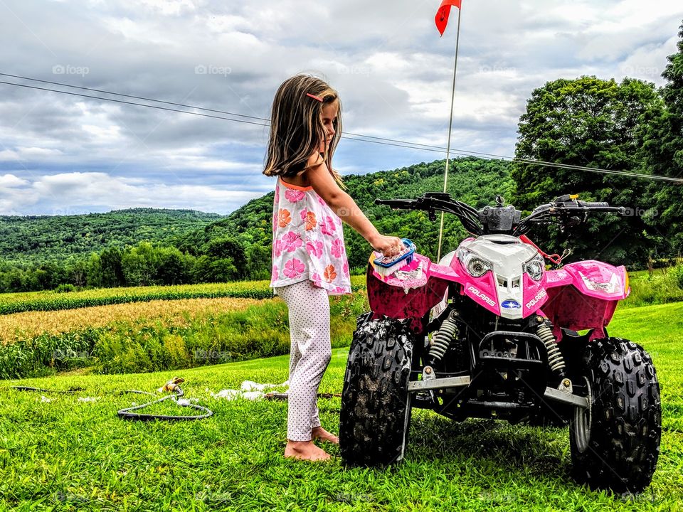 Washing ATV