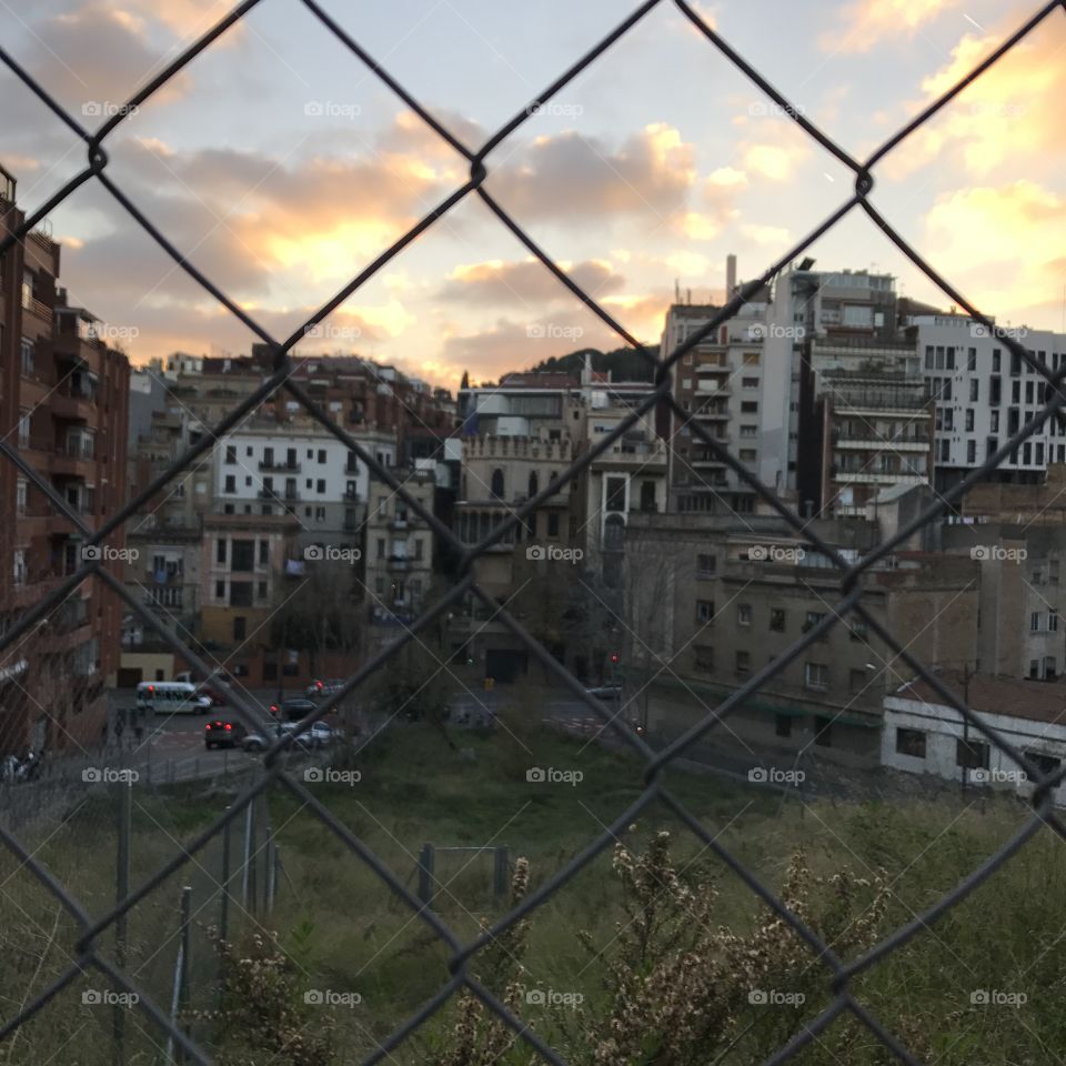 Wire, No Person, Fence, Building, Sky