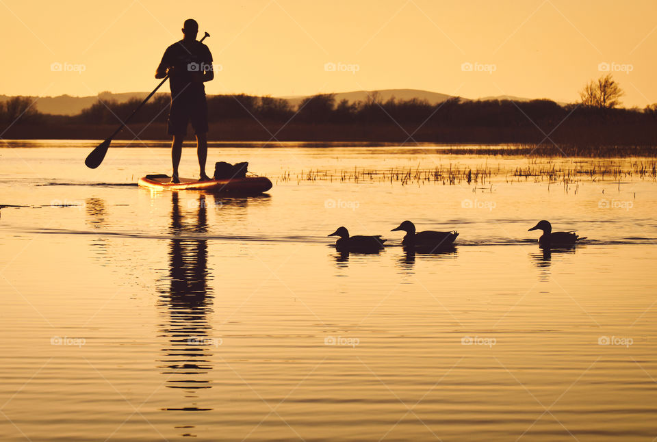 Sunset at Corrib river