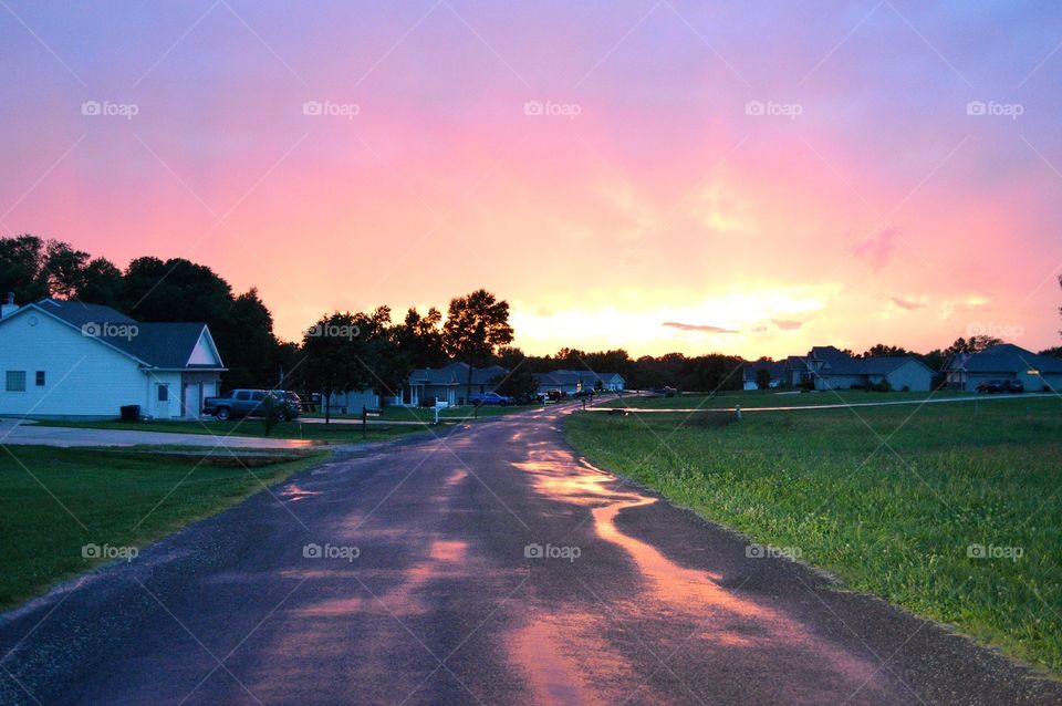 Sunset after an August storm in Missouri. 