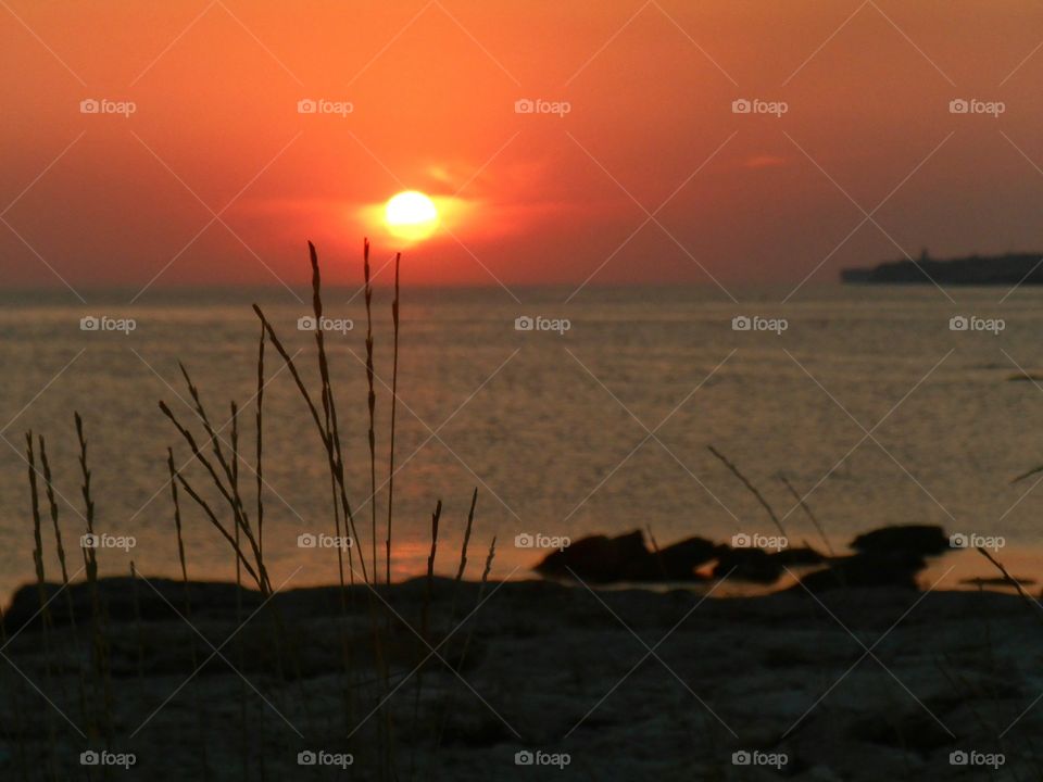 Sunset, Dawn, Beach, Evening, Water