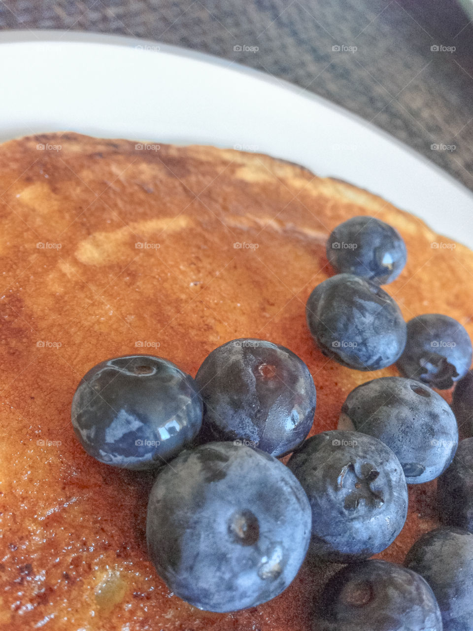 Blueberries and pancake