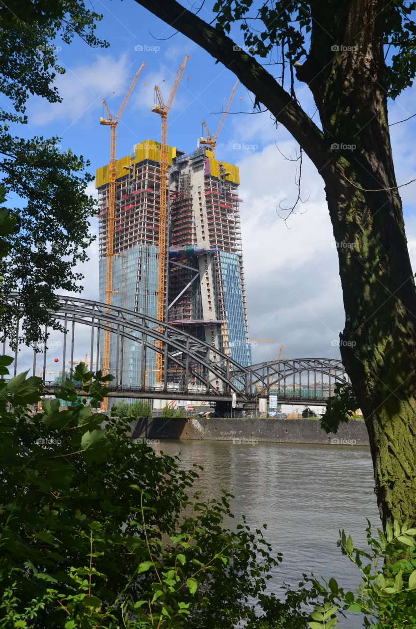 The European Central Bank under construction in 2012