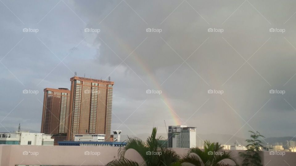 Beautiful rainbow. a beautiful view of rainbow at Kuala Lumpur
