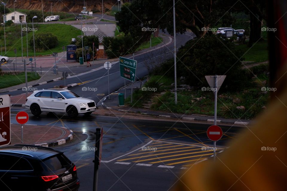 car driving in the roads of south Africa with rainy days!