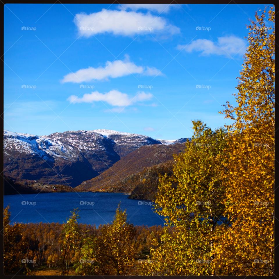 Autumn in Rallarvegen, mountains of Norway