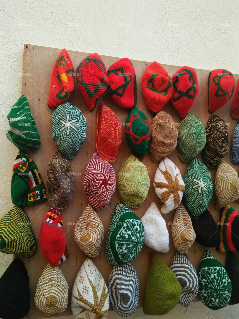 Multicolor moroccan hats.