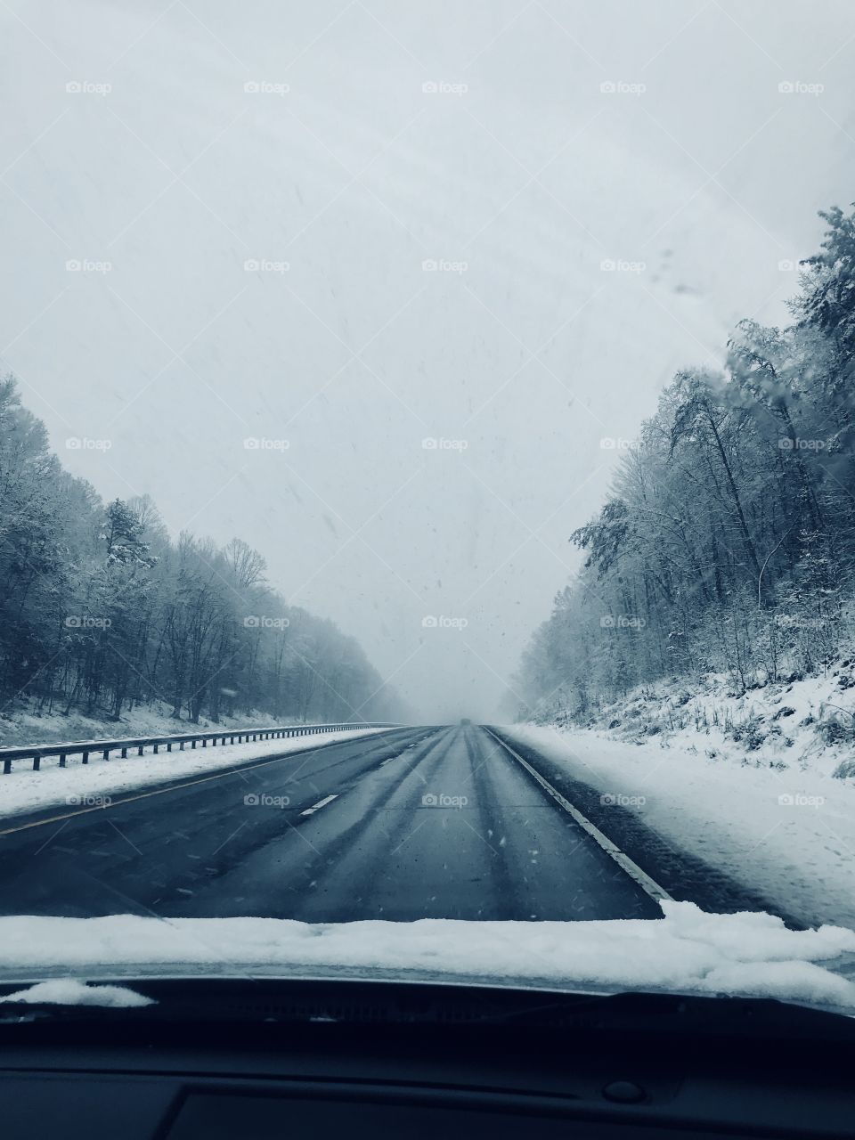 Snowy drive home