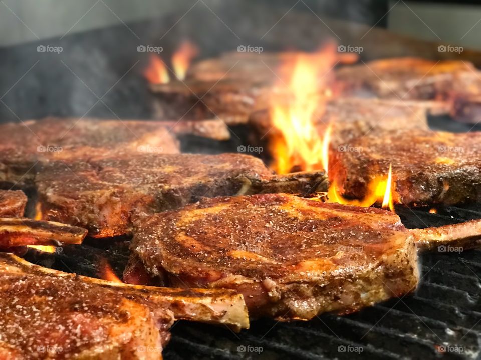 Grilling Rib-eye Steaks