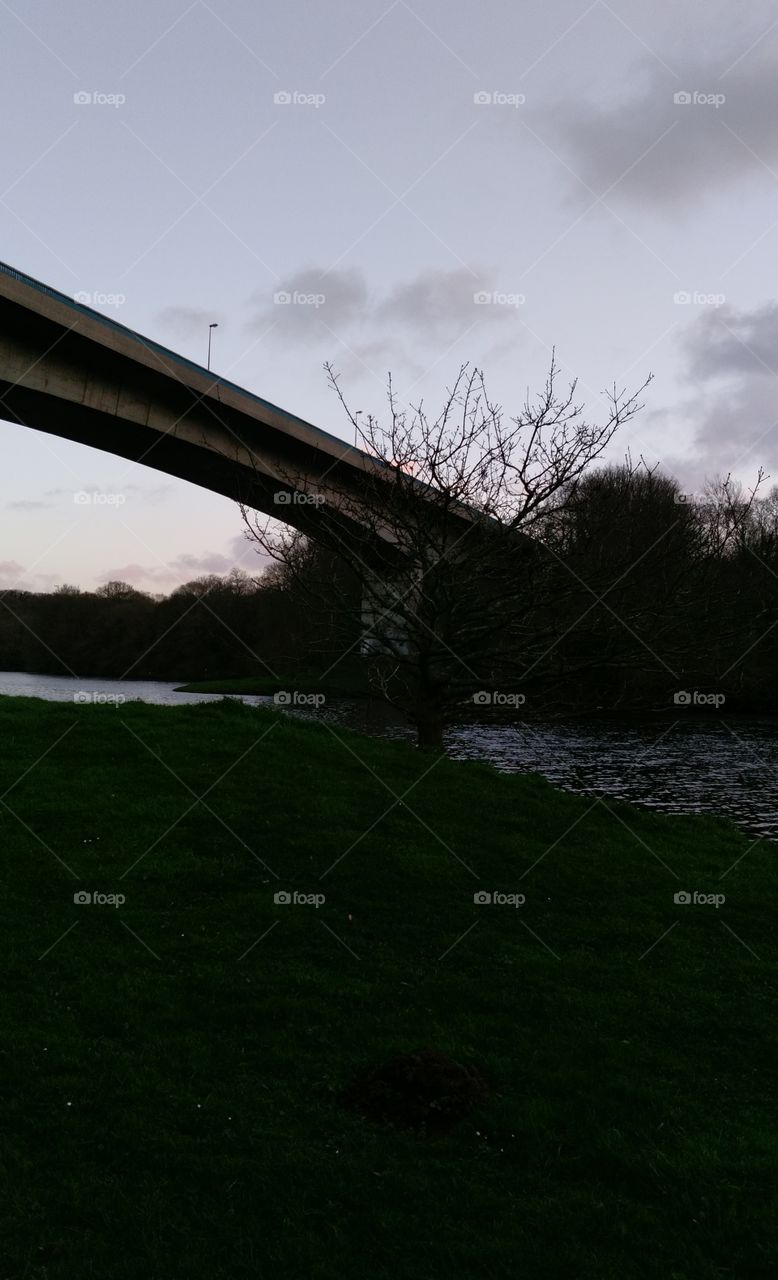 Bridge, No Person, Landscape, Water, River
