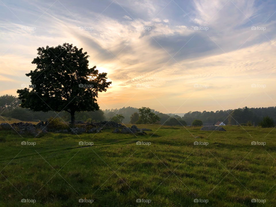 Dusk, sunset, Sweden