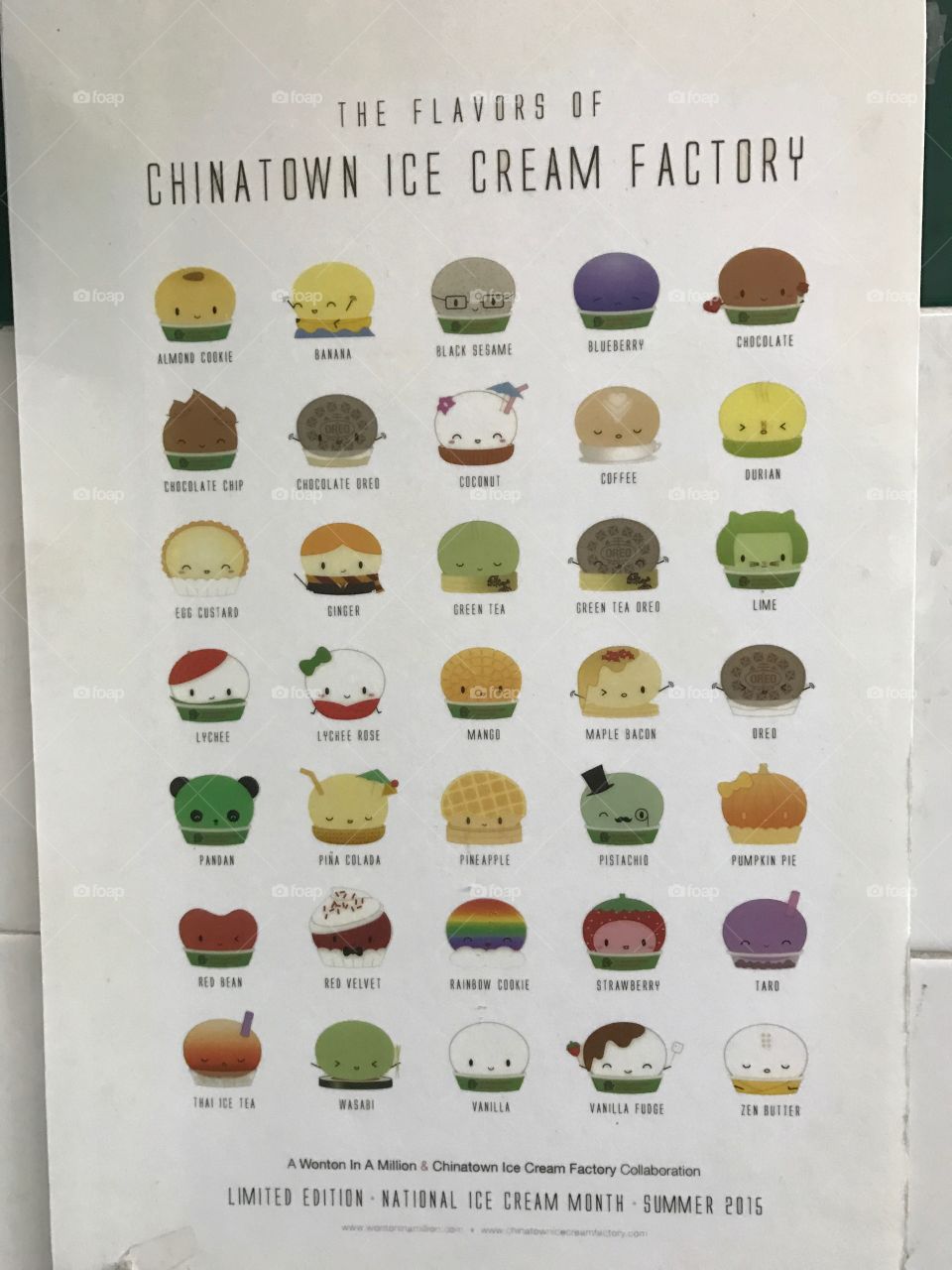 Ice cream flavors, Chinatown, NYC 