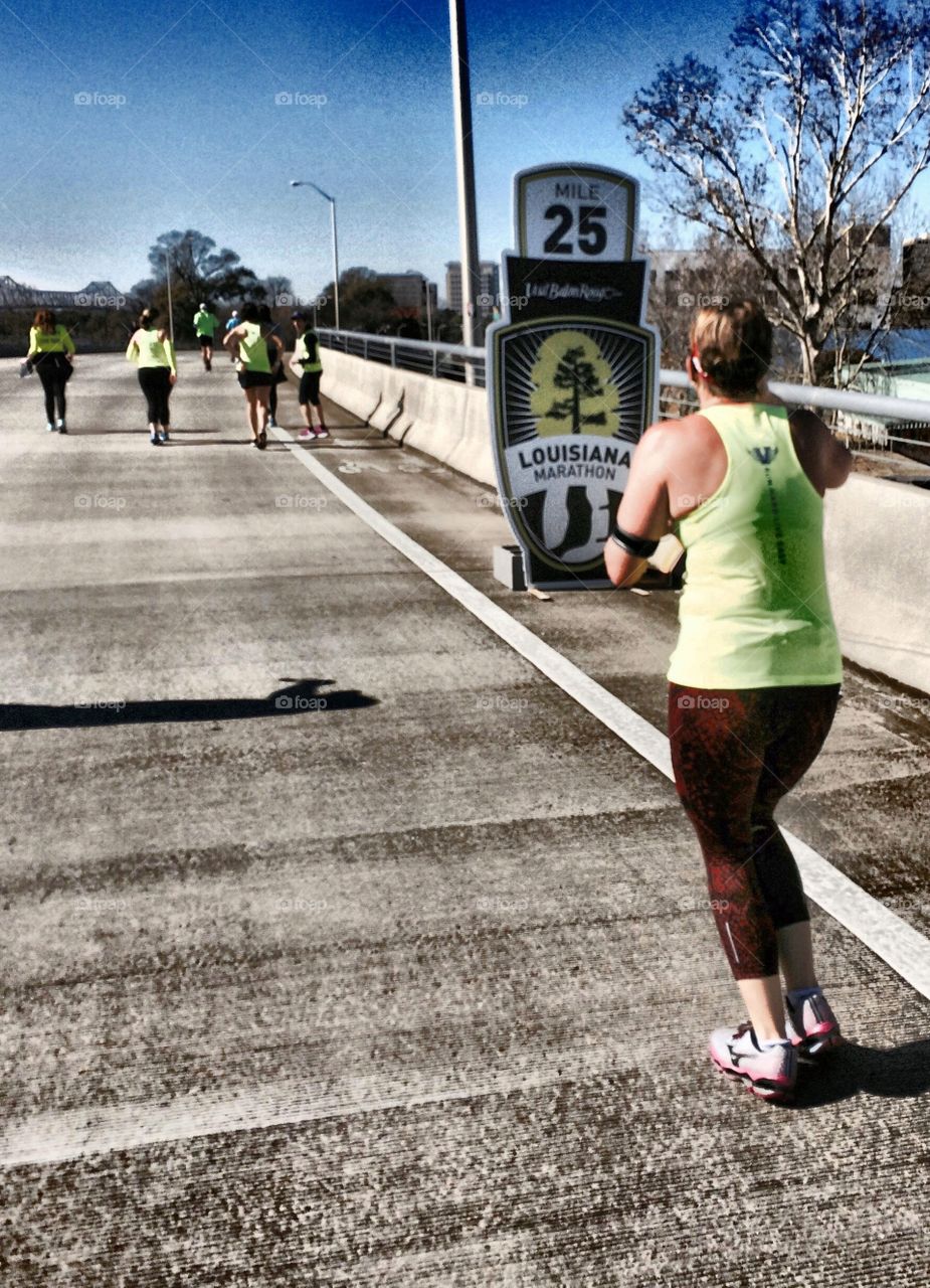 First Marathon . A friend's first marathon 