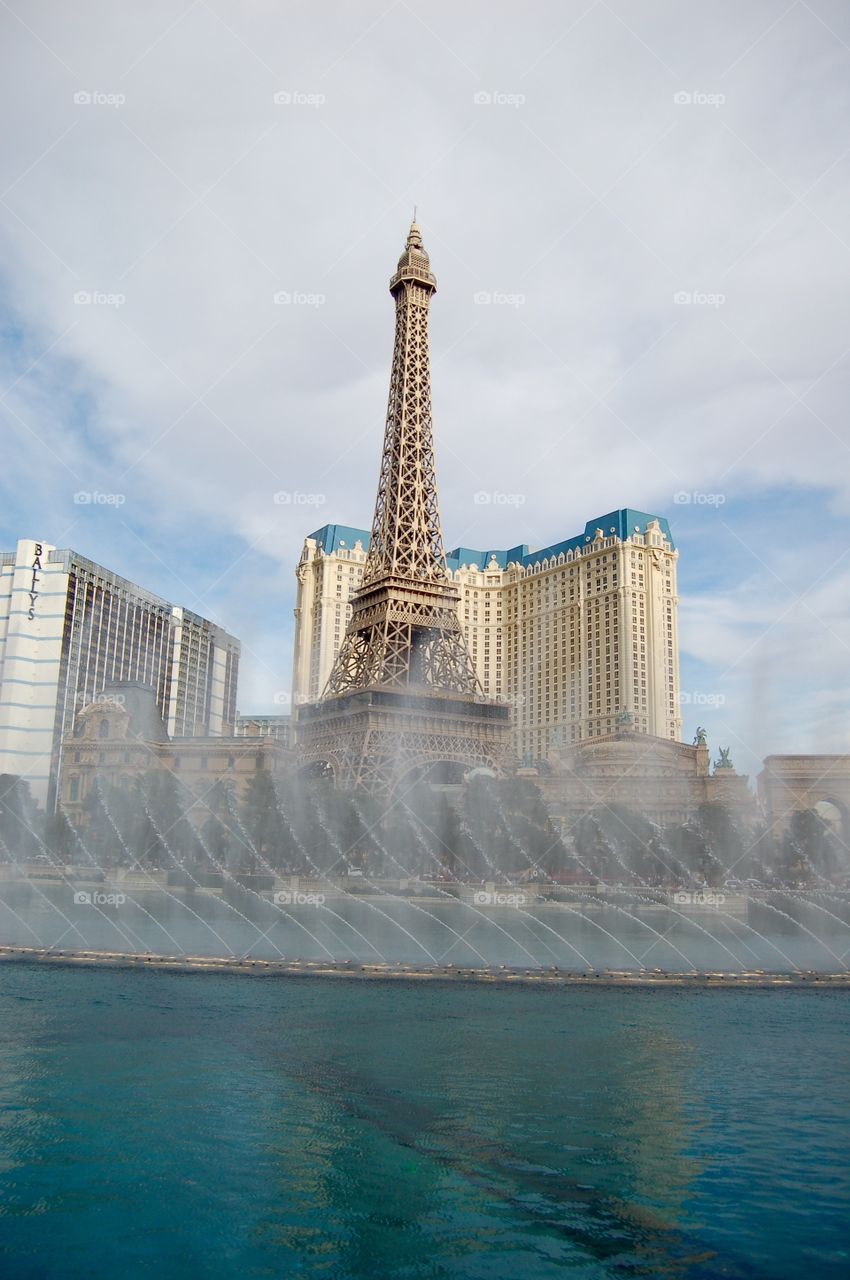 Swirling Fountain In Vegas