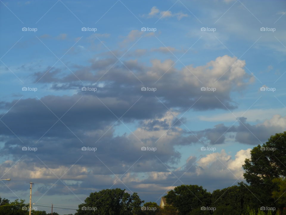 cloudy evening. these clouds formed late in the after noon