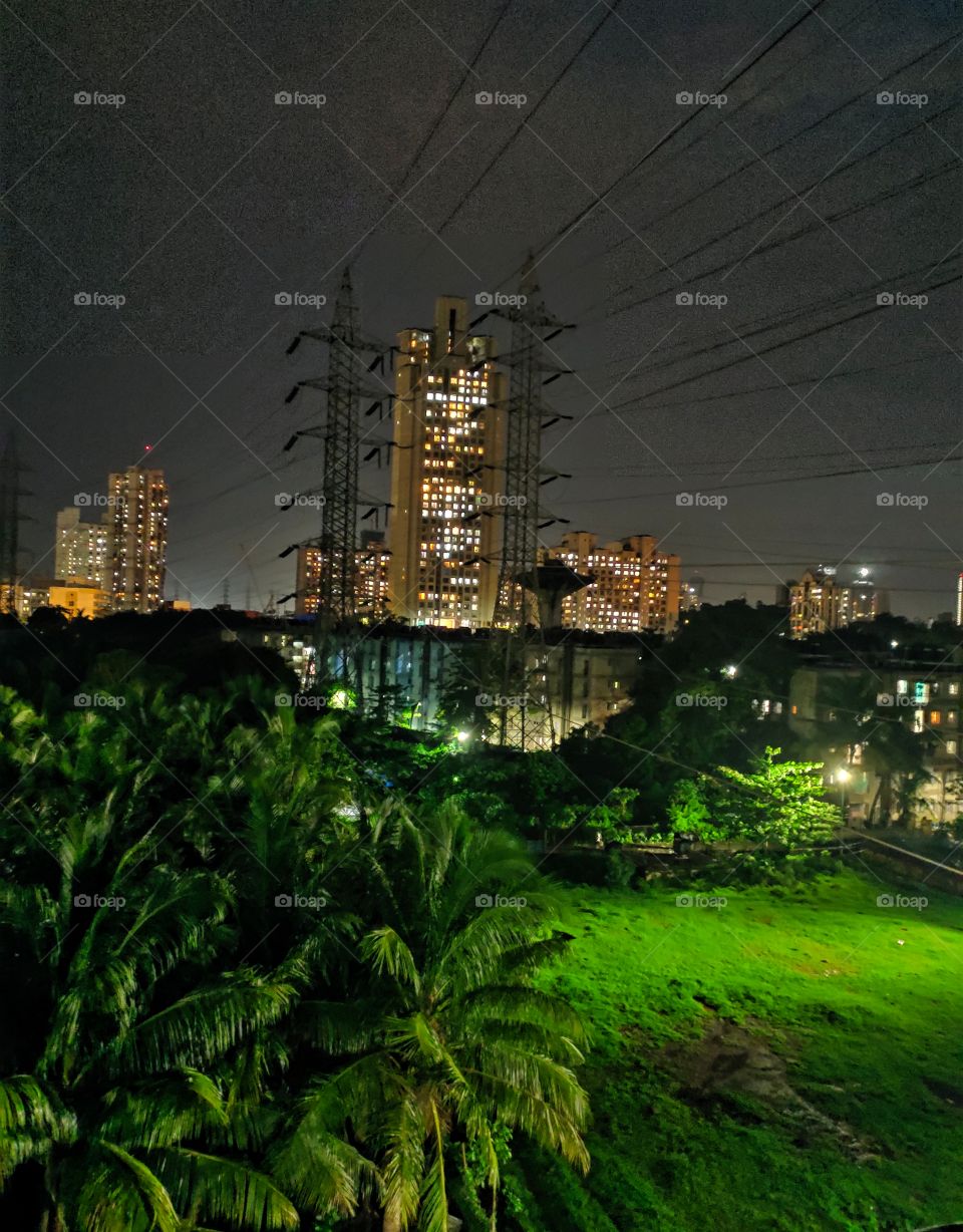 Night Scene🌌
From Green Orchard 🌴To Zenith Of illuminated Building 🏙️
GreenPark