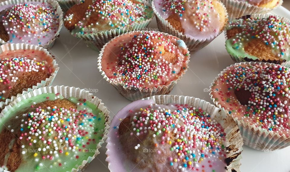 colorful muffins