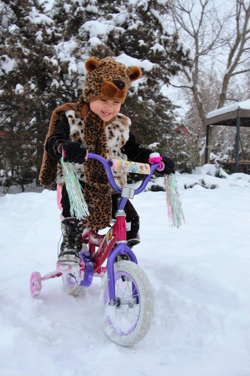 Winter biking.