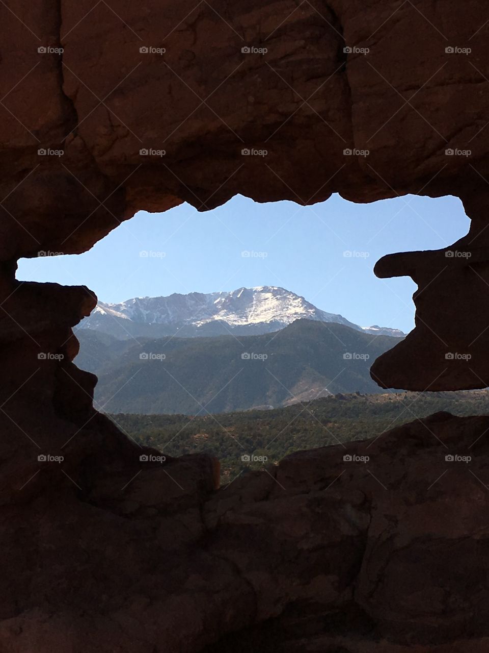 Looking through the rock window 