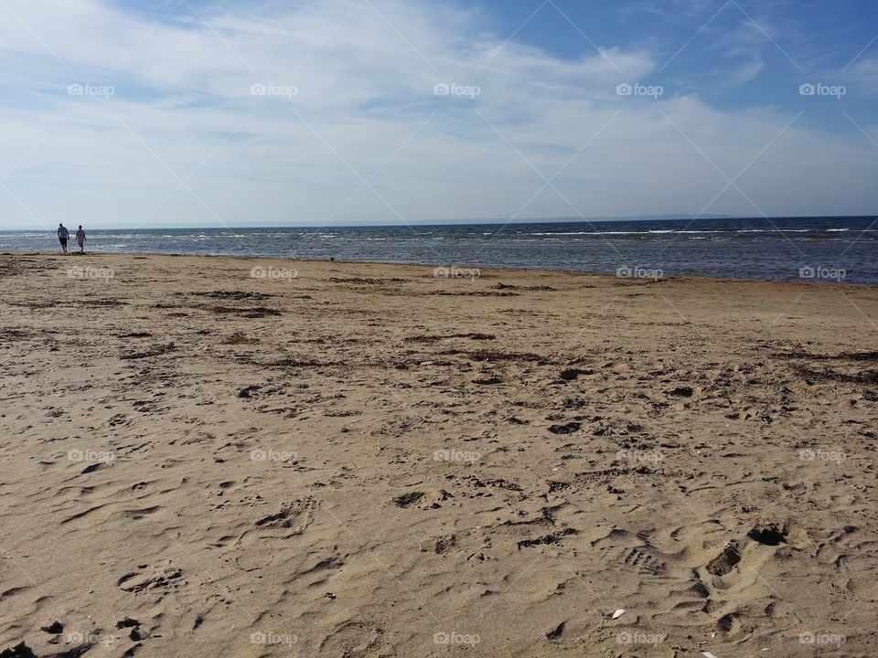 A walk on a summer beach