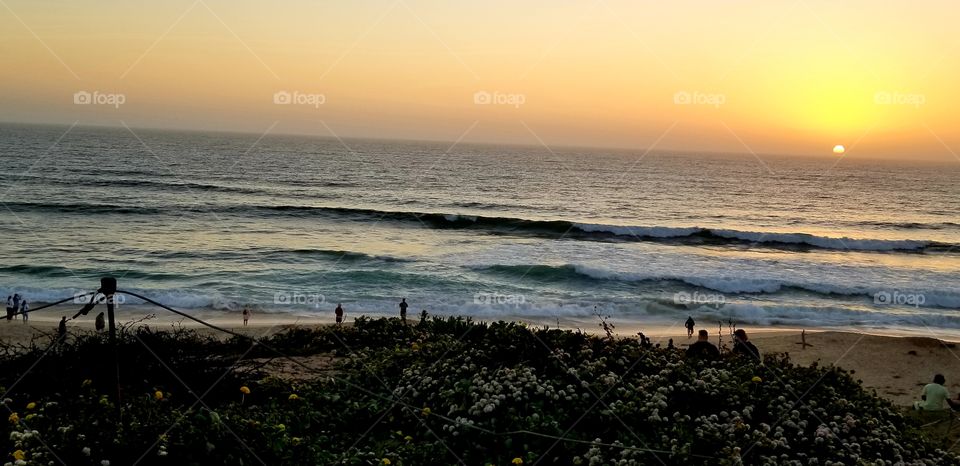 watching the california sunset on a summer night