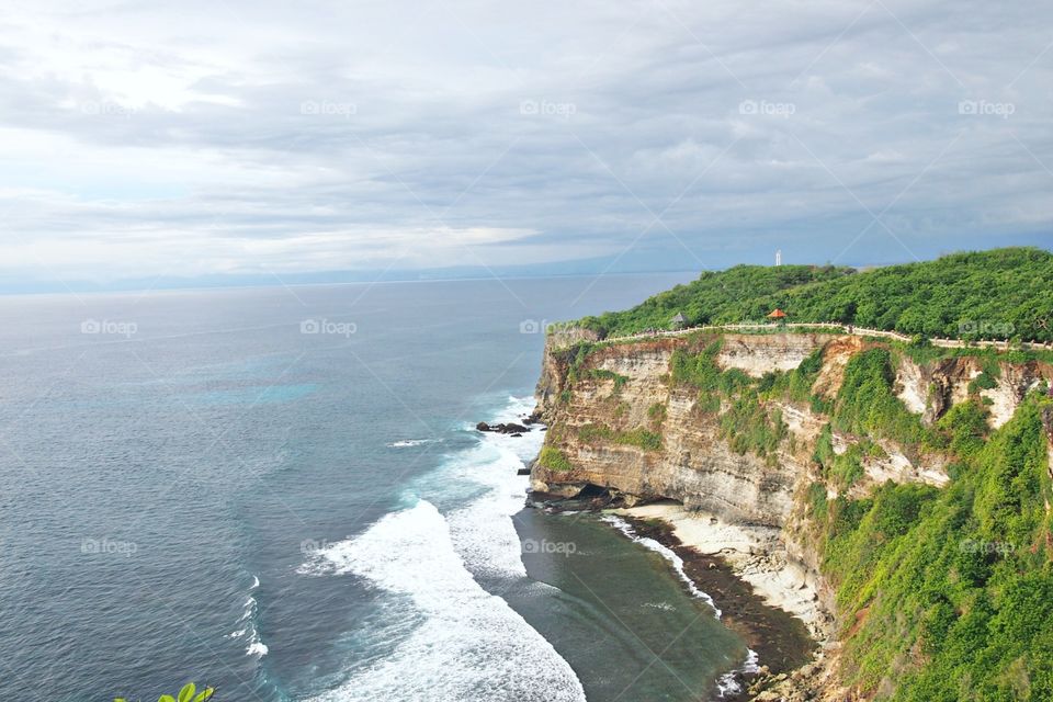 Beautiful beach under cliffs