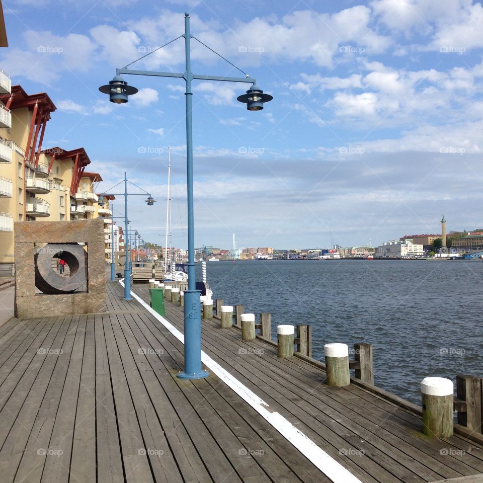 A stroll at the riverside. This photo is from Eriksberg in Gothenburg, Sweden. 