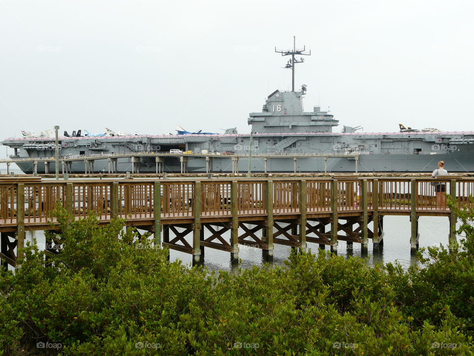 The Blue Ghost. USS Lexington in Corpus Christi, Texas.