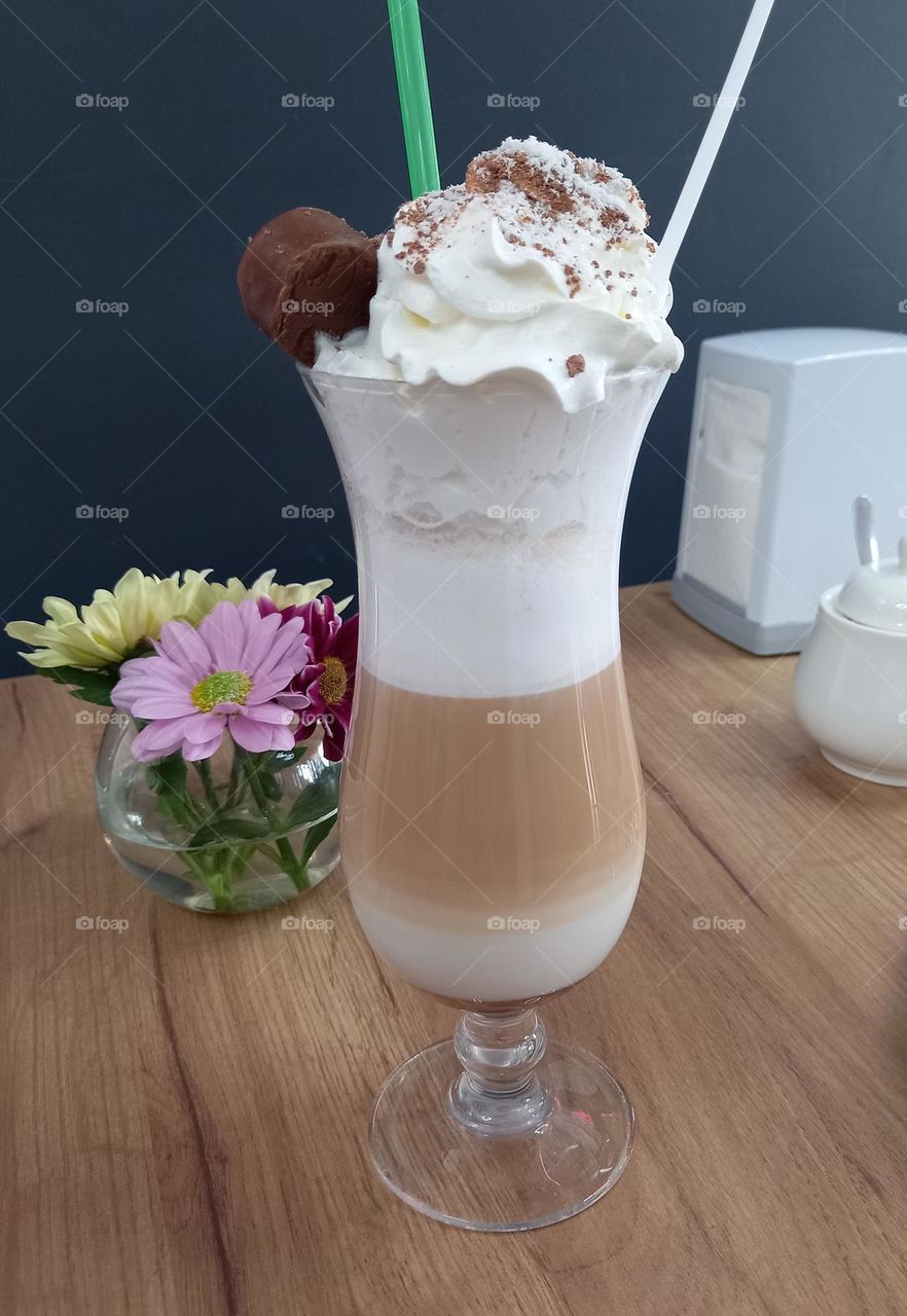 Beautiful and tasty! Coffee drink can be both! Nice coffee will help you to relax after a hard day! Coffee relaxation