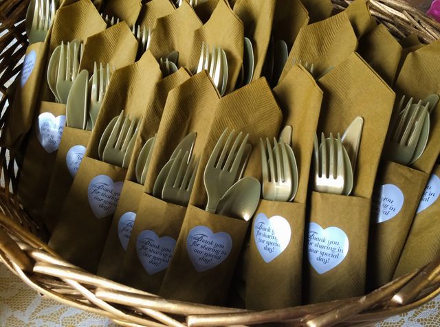 Golden utensils 
