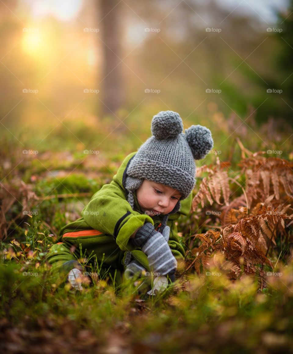 cute baby in the park
