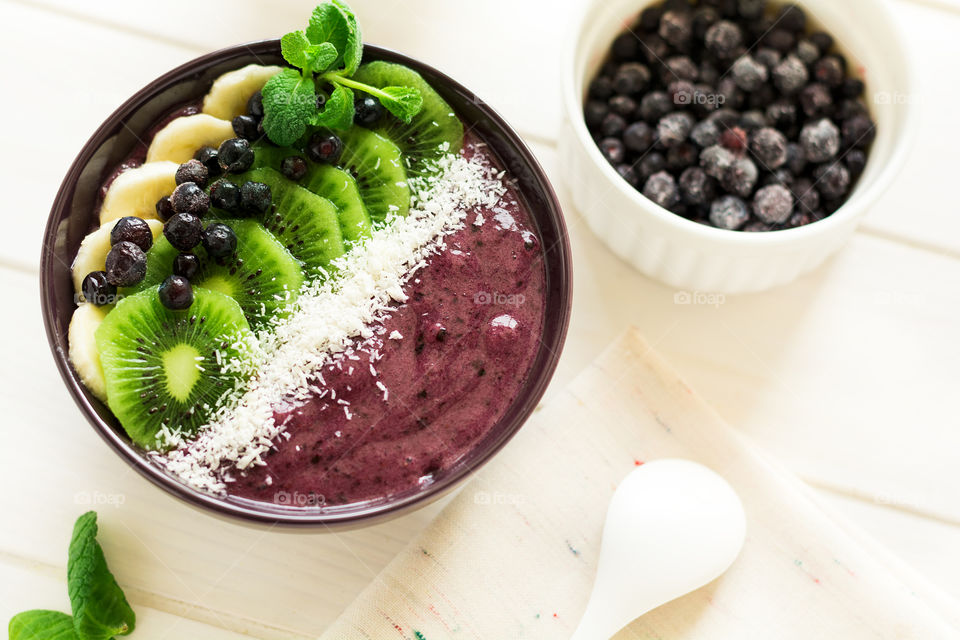 Smoothie with kiwi and banana fruit