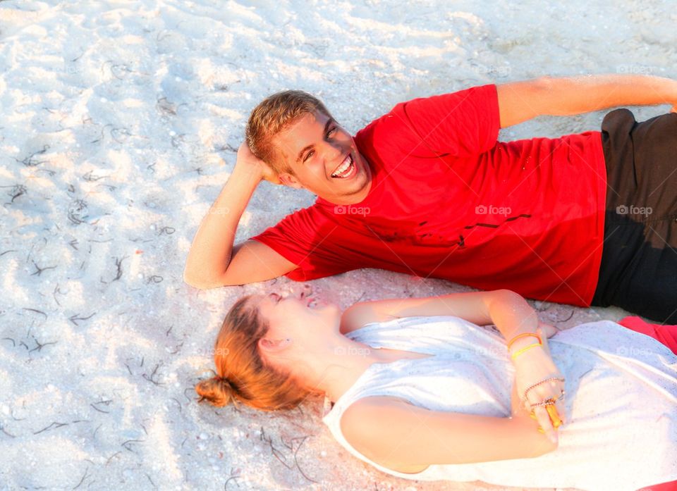 Relaxing at the beach