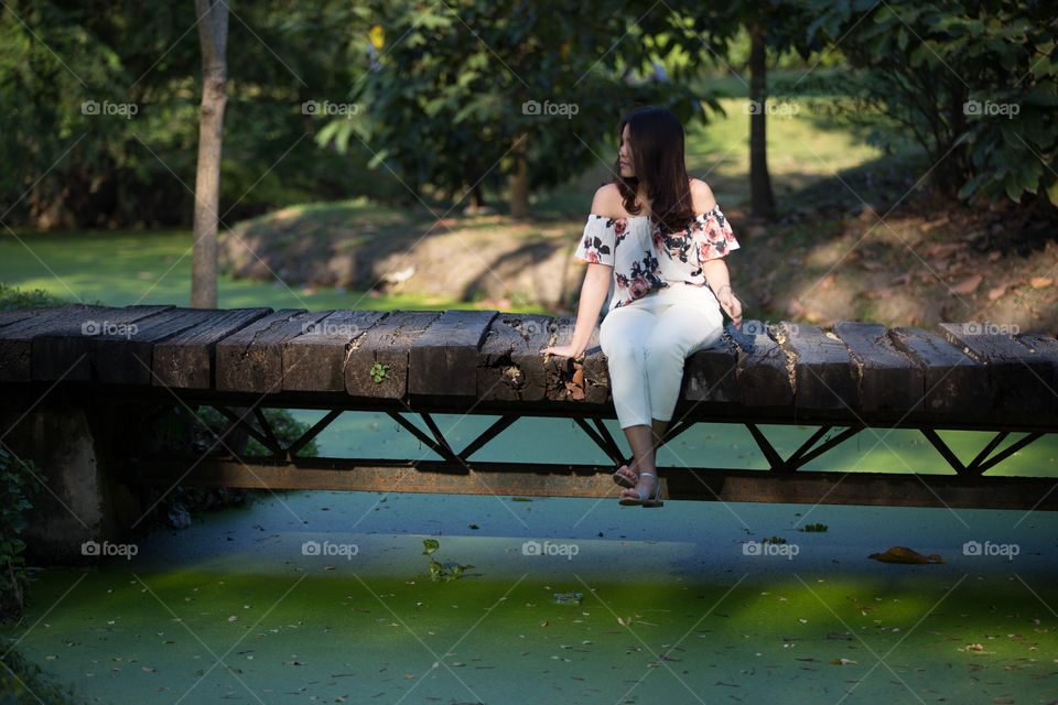 Cute girl in the park 