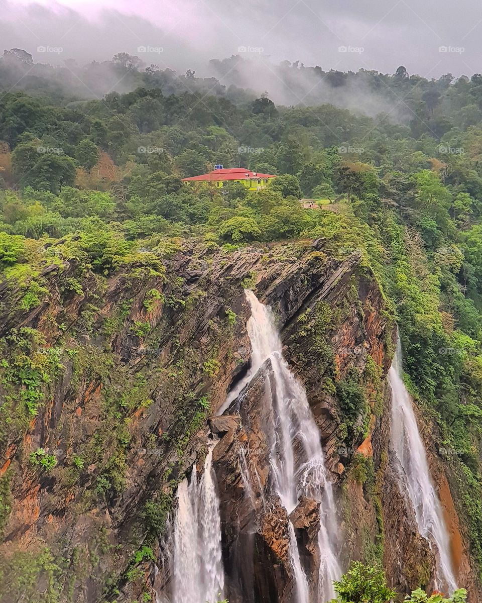 View of Jogfalls from IB during Monsoon