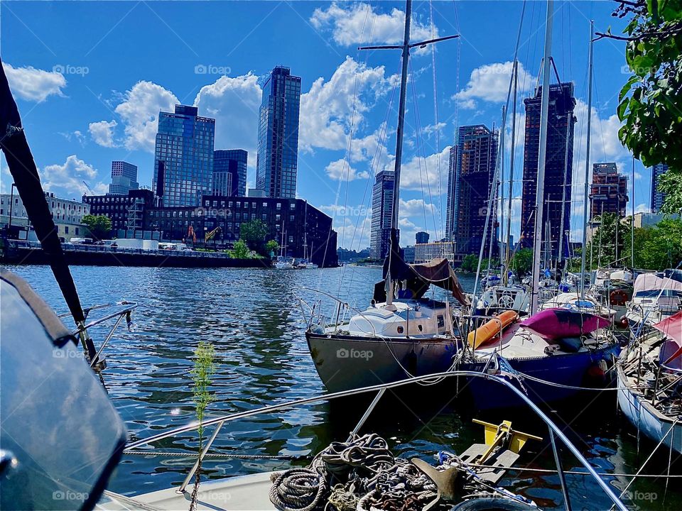 The views are spectacular and glorious here especially on a bright sunny day like this. The place ? “Newtown Creek” by the “Pulaski Bridge” in LIC, Queens. 2023. Hypnotic Productions