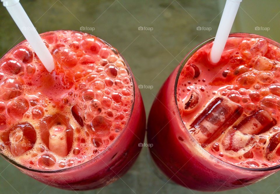 Beetroot juice. Glass of beetroot juice