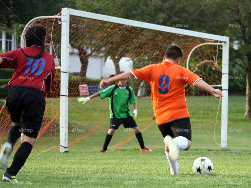 Kicking the ball