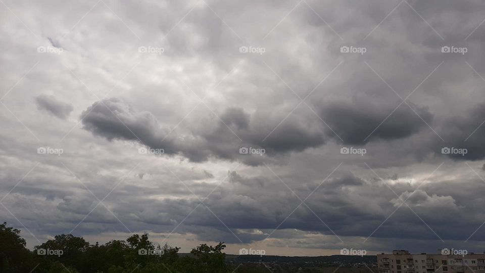 black storm clouds