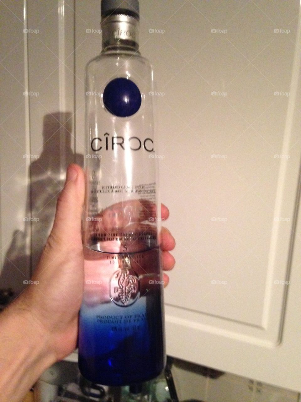 The start of a good night with a bottle of Ciroc